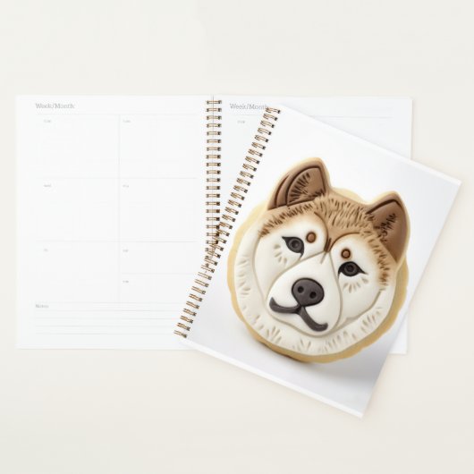 Akita-hond 3D geïnspireerd Planner (Display)