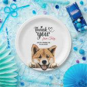 Akita Hond Bruiloft Receptie Papieren Bordje (Feest)