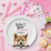 Akita Hond Bruiloft Receptie Papieren Bordje (Feest)