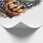 Akita-hond Halloween vierkant Cadeaupapier (Hoek)