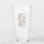Akita-hond Halloween vierkant Glas (Achterkant)