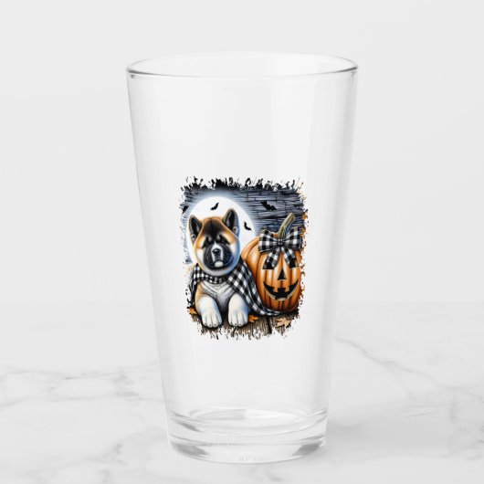 Akita-hond Halloween vierkant Glas (Voorkant)
