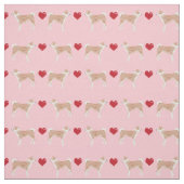 akita hond hart roze stof (Swatch)