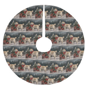 Akita Hond in Sneeuw Kerstmis Kerstboom Rok