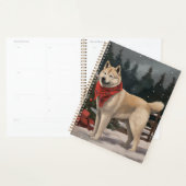 Akita Hond in Sneeuw Kerstmis Planner (Display)