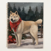 Akita Hond in Sneeuw Kerstmis Planner (Voorkant)