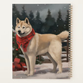 Akita Hond in Sneeuw Kerstmis Planner (Achterkant)