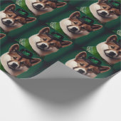 akita hond in St. Patrick's Day Dress Cadeaupapier (Hoek)