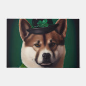akita hond in St. Patrick's Day Dress Deurmat (Voorkant)