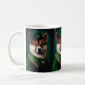 akita hond in St. Patrick's Day Dress Koffiemok (Links)