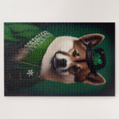 akita hond in St. Patrick's Day Dress Legpuzzel (Horizontaal)