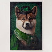 akita hond in St. Patrick's Day Dress Legpuzzel (Verticaal)