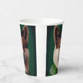 akita hond in St. Patrick's Day Dress Papieren Bekers (Links)