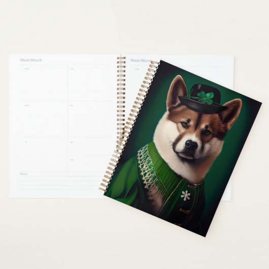akita hond in St. Patrick's Day Dress Planner (Display)