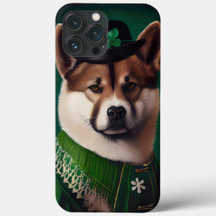 akita hond in St. Patrick's Day jurk Case-Mate iPhone Case