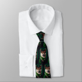 akita hond in St. Patrick's Day jurk Stropdas (Gebonden)