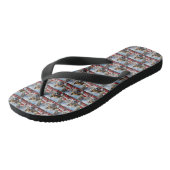 Akita Hond Kerst Festiviteit Teenslippers (Schuin)