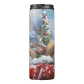 Akita Hond Kerst Festiviteit Thermosbeker (Achterkant)