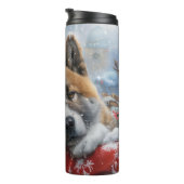 Akita Hond Kerst Festiviteit Thermosbeker (Geroteerd rechts)