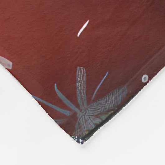 Akita Hond Kerstfeest Fleece Deken (Hoek)