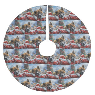 Akita Hond Kerstfeest Kerstboom Rok