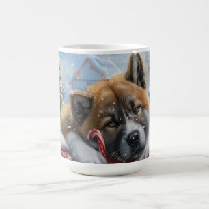 Akita Hond Kerstfeest Koffiemok