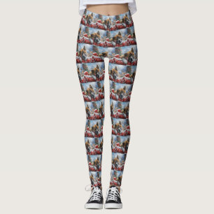 Akita Hond Kerstfeest Leggings