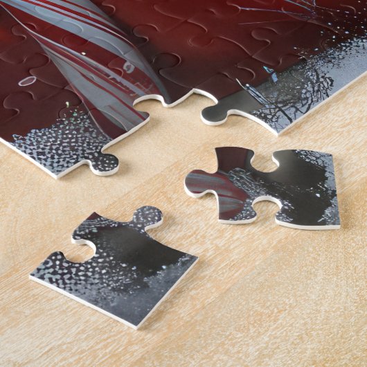 Akita Hond Kerstfeest Legpuzzel (Zijkant)