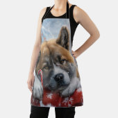 Akita-hond Kerstfeest Schort (Insitu)
