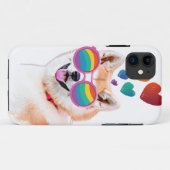 Akita-hond met harten Valentijnsdag Case-Mate iPhone Case (Achterkant (horizontaal))