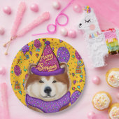 AKITA HOND PAPIEREN BORDJE (Feest)