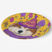 AKITA HOND PAPIEREN BORDJE (Gekanteld)