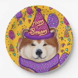 AKITA HOND PAPIEREN BORDJE