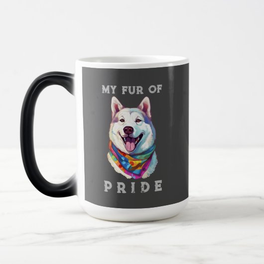 akita hond regenboog grappig mijn bont trots magische mok (Links)