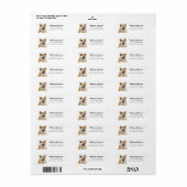Akita Hond Retouradres Labels (Full Sheet)