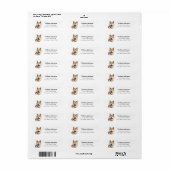Akita Hond Retouradres Labels (Full Sheet)