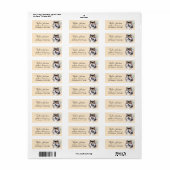 Akita-hond retouradreslabel etiket (Full Sheet)