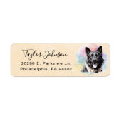 Akita-hond retouradreslabel etiket (Voorkant)