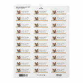 Akita-hond retouradreslabels etiket (Full Sheet)