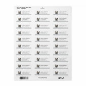 Akita-hond retouradreslabels etiket (Full Sheet)
