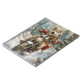 Akita Hond Rijden Motorfiets Kerstmis Notitieboek (Linkerzijde)