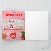 Akita-hond Valentijnsdag Kussende Booth Kaart (Binnen)