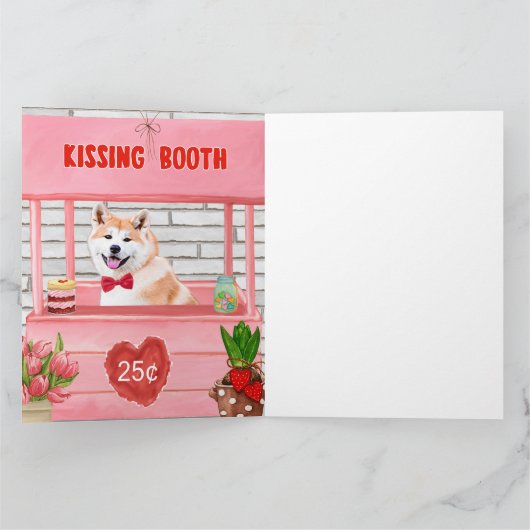 Akita-hond Valentijnsdag Kussenuitwisseling Kaart (Binnen)