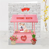 Akita-hond Valentijnsdag Kussenuitwisseling Kaart (Gele Bloem)