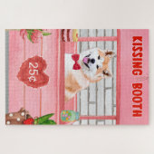 Akita-hond Valentijnsdag Kussenuitwisseling Legpuzzel (Horizontaal)