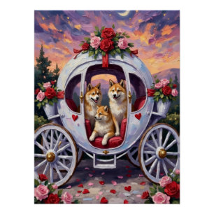 Akita-hond Valentijnsdag Perfect Poster