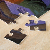 Akita Hond Whimsical Halloween Schilderij Legpuzzel (Zijkant)