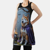 Akita Hond Whimsicale Halloween Schildering Schort (Insitu)