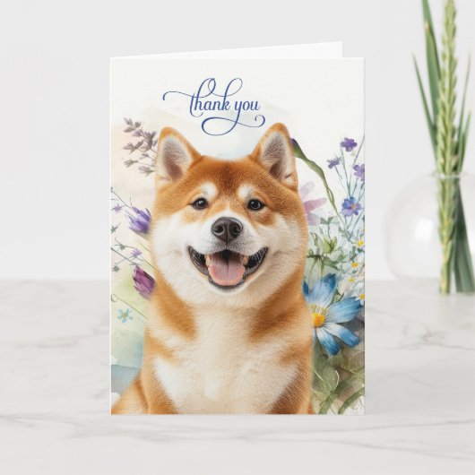 Akita-hond Wilderfgaarden Plaid Bedankkaart (Voorkant)