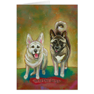Akita-hondenkunst blij honden leuk schilderij Unor